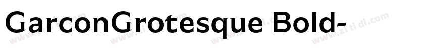 GarconGrotesque Bold字体转换
